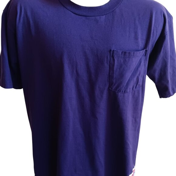 PURPLE POCKET XL Vintage T-shirt 1990's T-shirt JERZEES USA BLANK - Picture 1 of 5